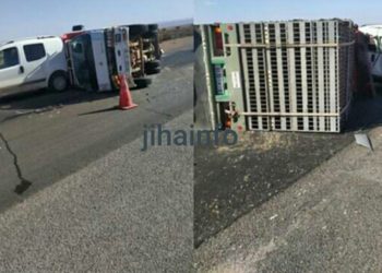 تيزنيت .. حادثة سير  بين سيارتين خفيفتين وإسعاف وشاحنة لنقل الدواجن