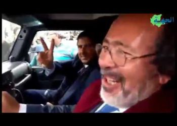 لحظة مغادرة عبد العالي حامي الدين بعد نهاية الجلسة