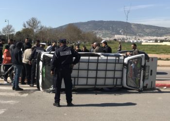 عاجل .. حادثة سير خطيرة بمدارة  حي طارق بفاس