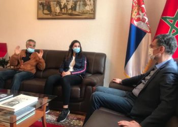 صربيا ..  سفير صاحب الجلالة يستقبل بطلة الملاكمة أميمة بلحبيب