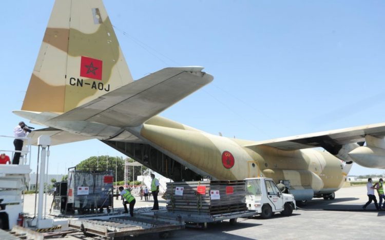 أربع طائرات جديدة تصل  إلى تونس محملة بالمساعدة الطبية العاجلة التي أمر بها جلالة الملك